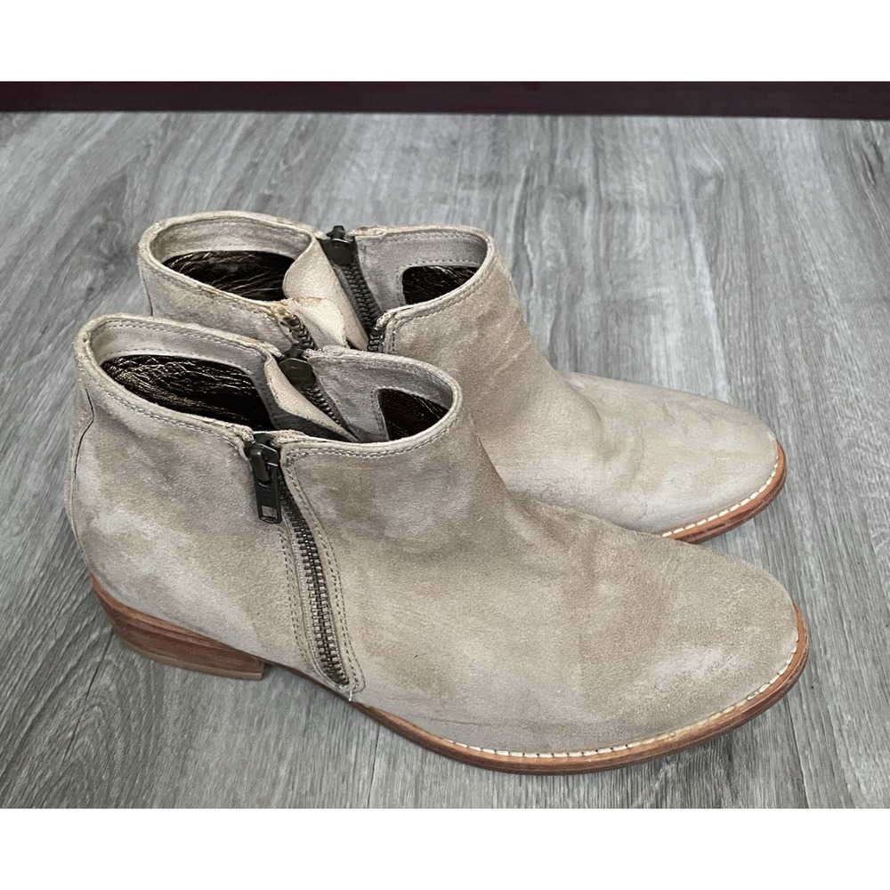 Johnston & Murphy Women's Suede Leather Side Zip Ankle Booties Size 8.5 M